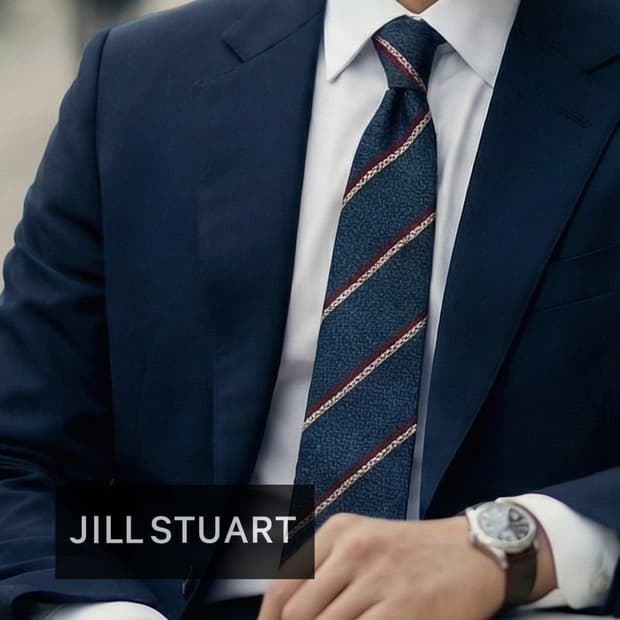 질 스튜어트 실크 스트라이프 슬림 넥타이 7.8cm A+등급 A19632