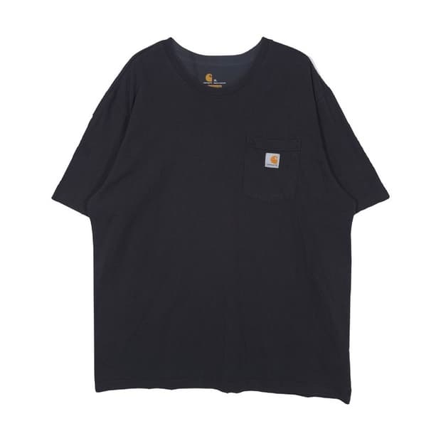 칼하트 블랙 오리지널 핏 포켓 반팔티 XL