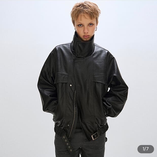 플리즈 프로젝트 VEGAN LEATHER FLIGH T JACKET