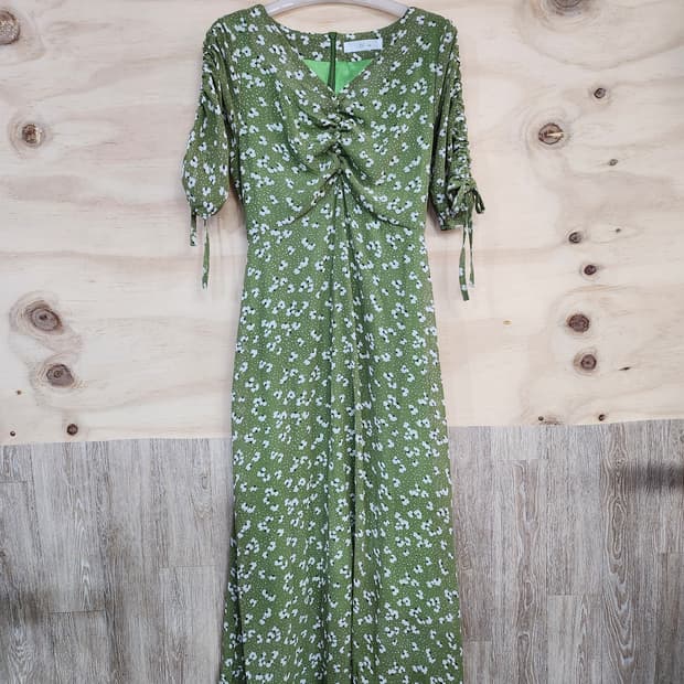 176) 플라워 쉬폰 롱 원피스