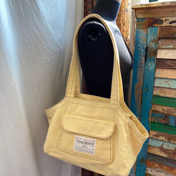 ajeu 아쥬 캔버스백 버터컬러