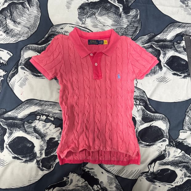 폴로 케이블 니트반팔 S사이즈