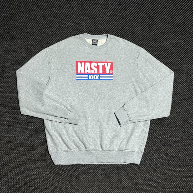 [XL] Nasty kick 네스티킥 그레이 맨투맨