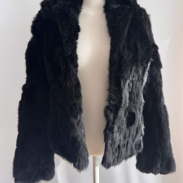 빈티지펑크 고스펑크 나나깔 블랙 리얼퍼자켓 