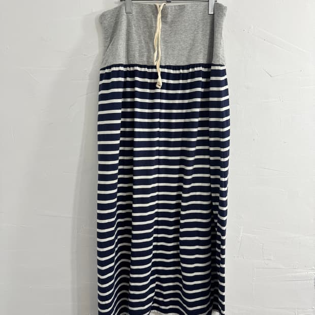 olive des olive stripe long skirt