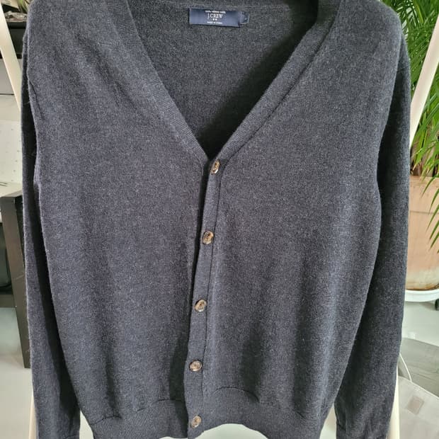 🏷️ [L] J CREW 제이크루 메리노 울 100% 가디건 (차콜)