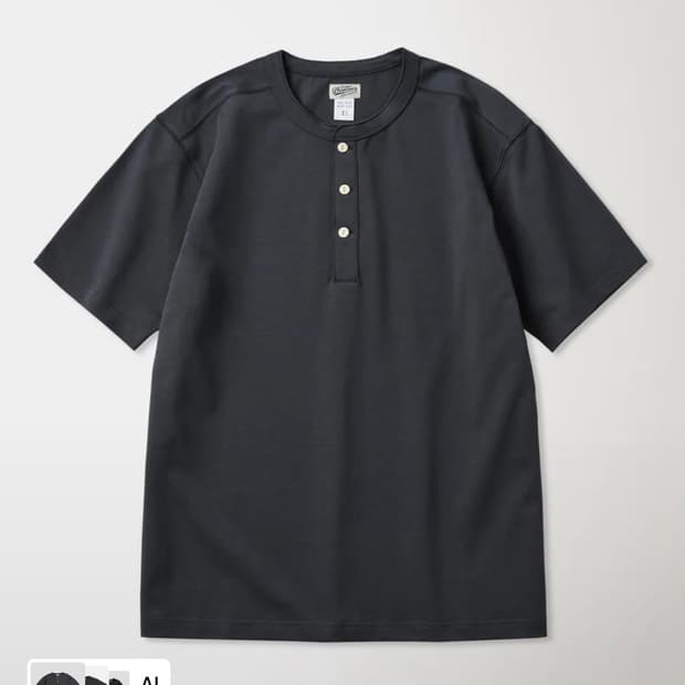 브론슨 10.6 oz 헨리넥 차콜 판매합니다 반팔 아웃스탠딩 주우재