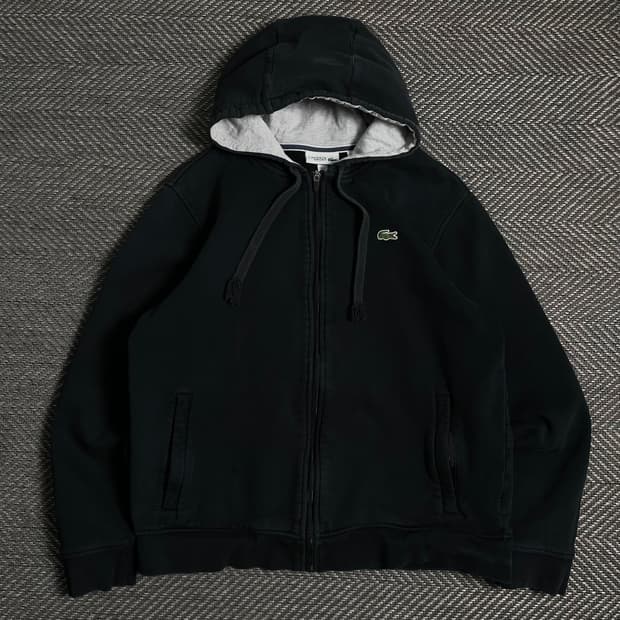 라코스테 자수로고 미니멀 후드집업o 4797