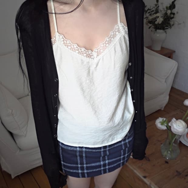 프롬뮤즈 snap see through cardigan
