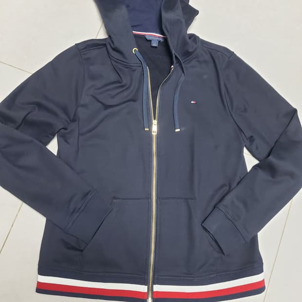 타미 힐피거 여성 후드짚업