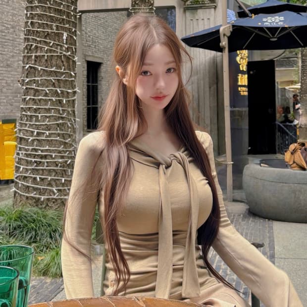 카인다미 멀티 타이 사이드 버튼 티셔츠 모카무스 하객룩