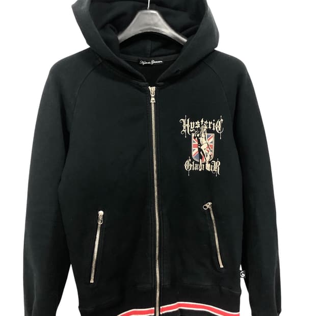 히스테릭 글래머 섹시핏 영국맛프린팅 후드집업