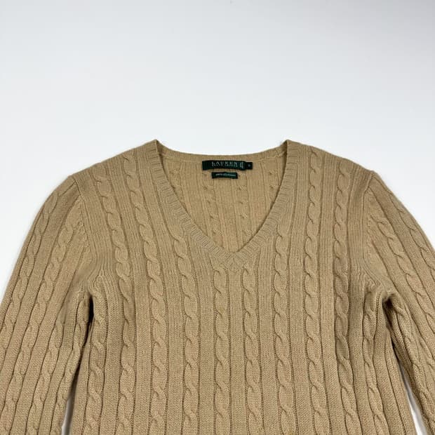 폴로 랄프로렌 RL 베이지 캐시미어 니트 (S 여성추천)