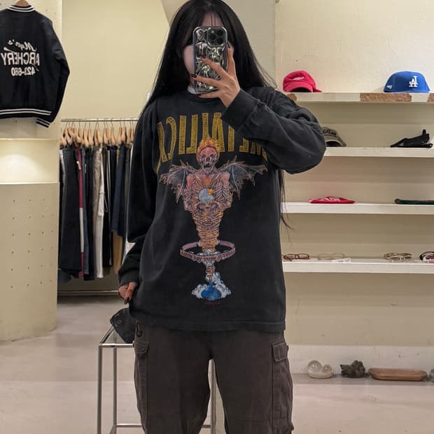 빈티지 메탈리카 King Nothing 아트워크 롱슬리브 U1581