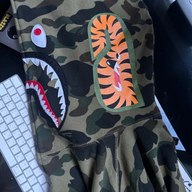 베이프 샤크후드 녹계 2XL