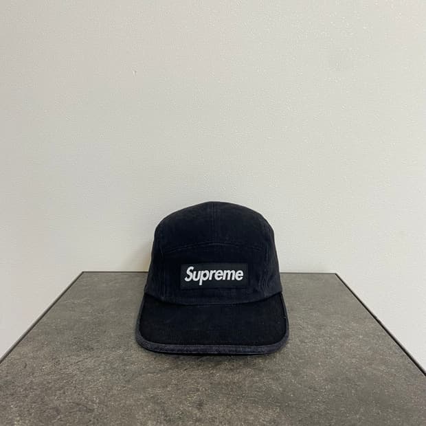 (OS) 슈프림 박스로고 캠프캡 모자 데님 블랙