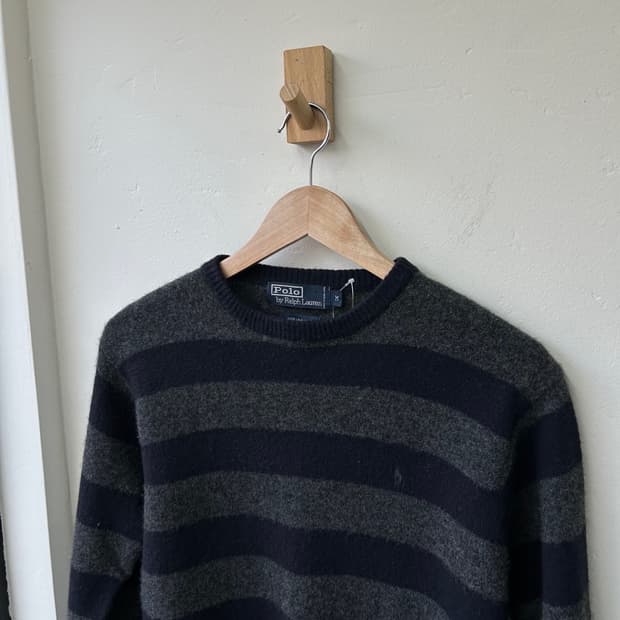 15419 - 폴로 랄프로렌 스트라이프 울 니트 (램스 울 100%)