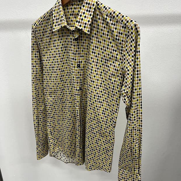 여) 보테가베네타 체크 셔츠 