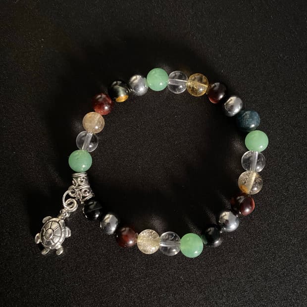 거북이 장식  원석 팔찌