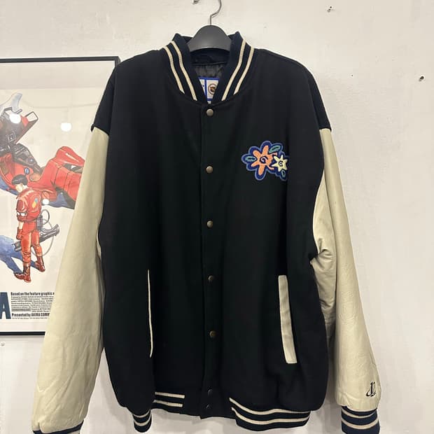 XL)울 레더 바시티 자켓