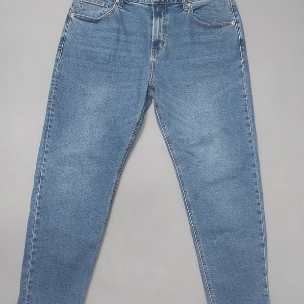 [36] 탑텐 배러데님 중청 스톤워싱 테이퍼드진 청바지