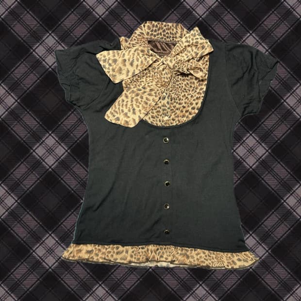 Gyaru leopard tshirt