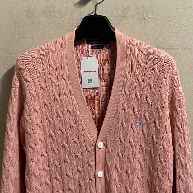 폴로 랄프로렌 핑크 가디건