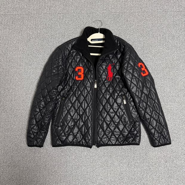 폴로 빅포니 퀄팅 자켓 블랙 M