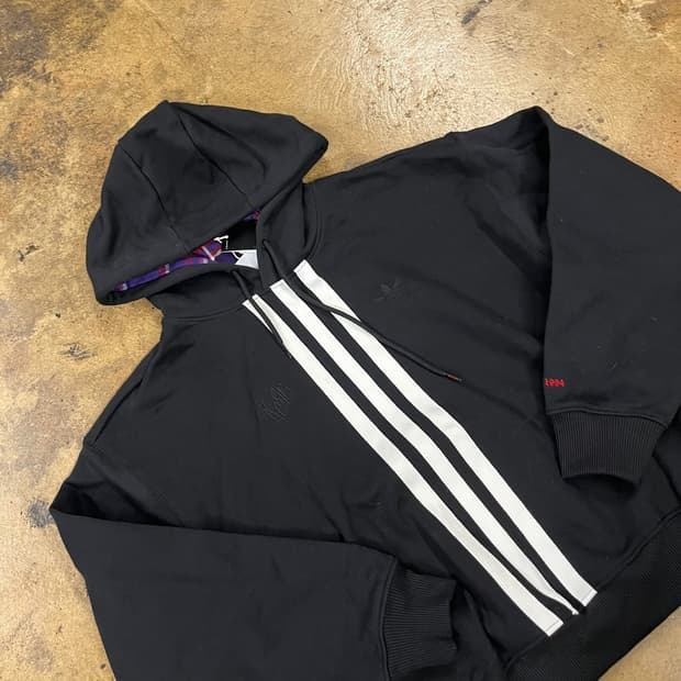 [정품/M] 아디다스 블랙 삼선 후드티 b10