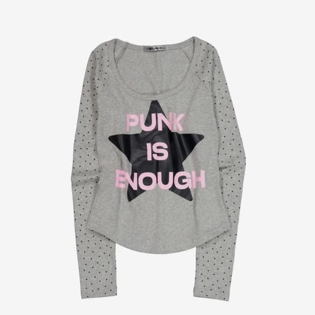 셋업이엑스이 스타 슬리브 펑크 탑