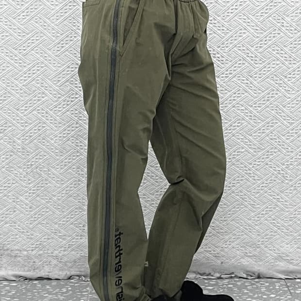 디스이즈네버댓 스트릿 힙합 사이드지퍼 말차카키 트랙팬츠 M C07876