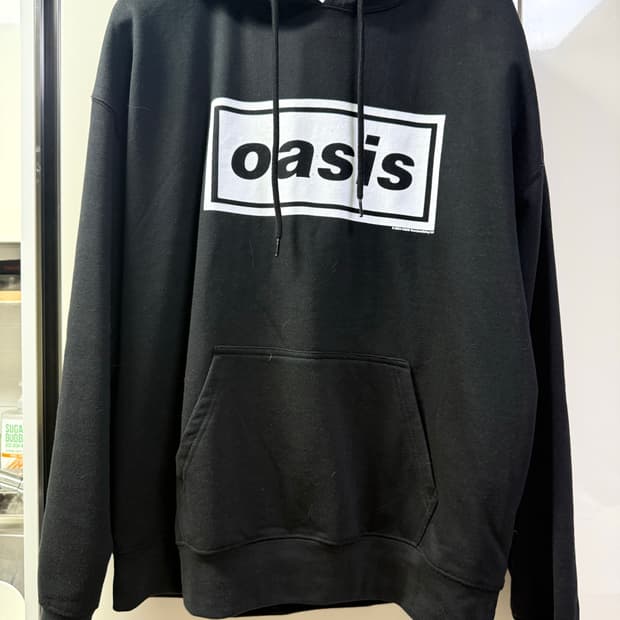 오아시스 공식 머천다이즈 로고 기모 후드 XL