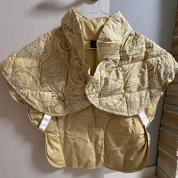 빈티지 페이즐리 패턴 패딩 조끼