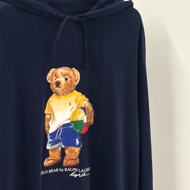 폴로 랄프로렌 네이비 폴로베어 후드 롱슬리브 