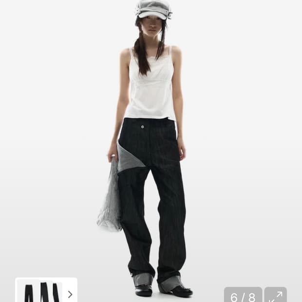 오호스 메탈 데님 팬츠