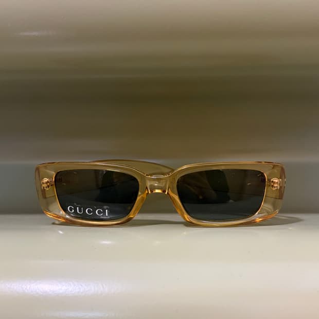 구찌 90s 빈티지 GG 2409/N/S 렉탱글 선글라스 (클리어 옐로우