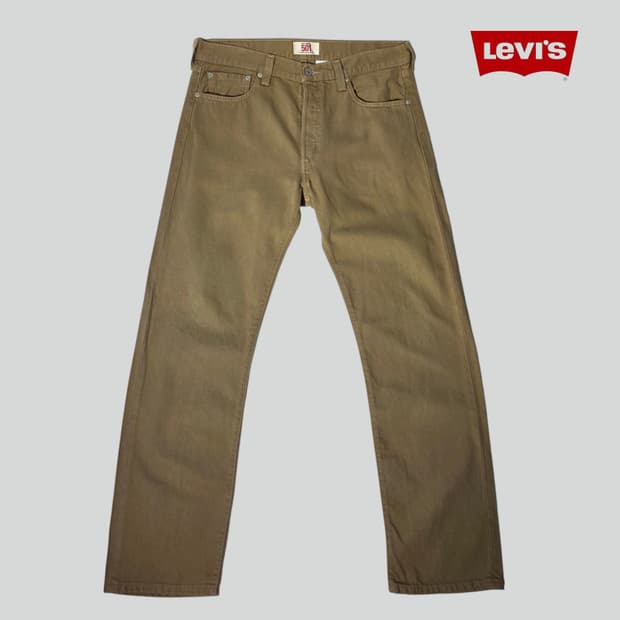 [W34L32]리바이스 501 브라운 스트레이트 데님팬츠