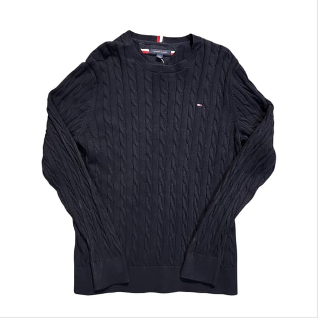 타미힐피거 클래식 코튼 케이블 니트 (L)