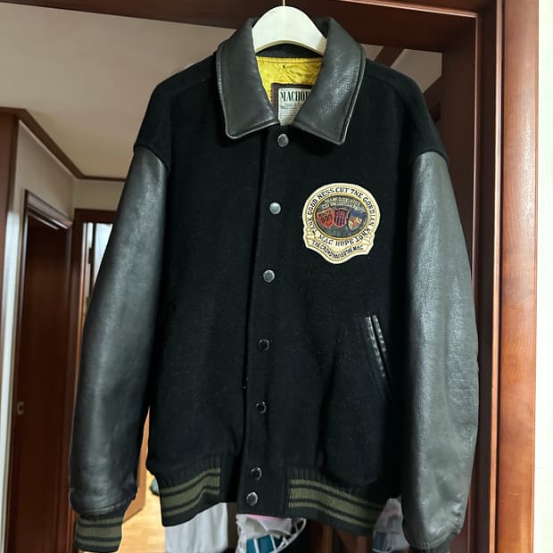 빈티지 바시티 자켓 블랙 M사이즈