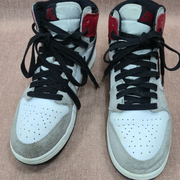 나이키 240mm- 에어 조던 1 하이 스니커즈 화이트/레드