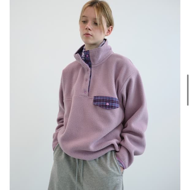 엔조블루스 후리스 아노락 퍼플