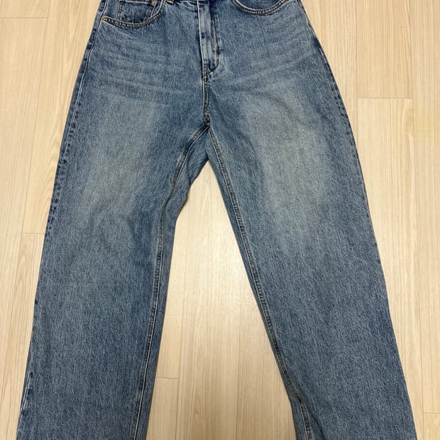 유스 미디움블루 와이드데님 [M]