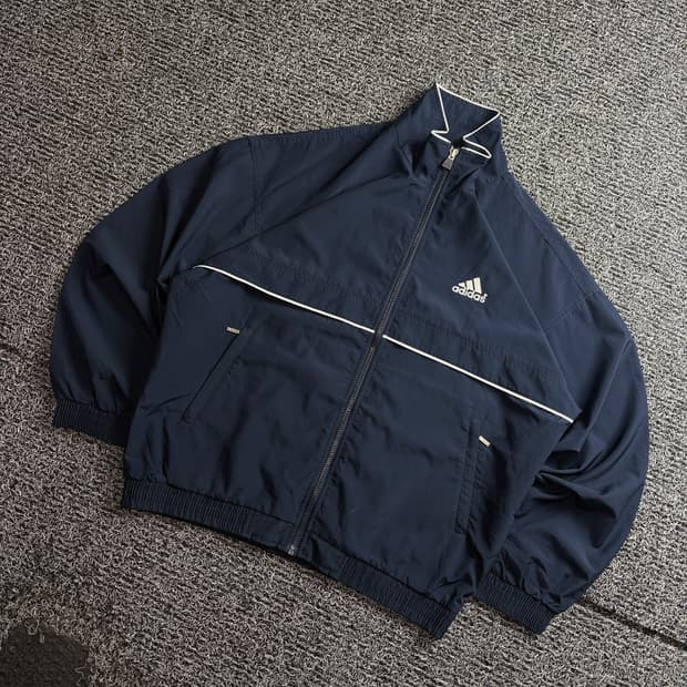 00s 아디다스 올드스쿨 박시핏 우븐 트랙 바람막이 3816