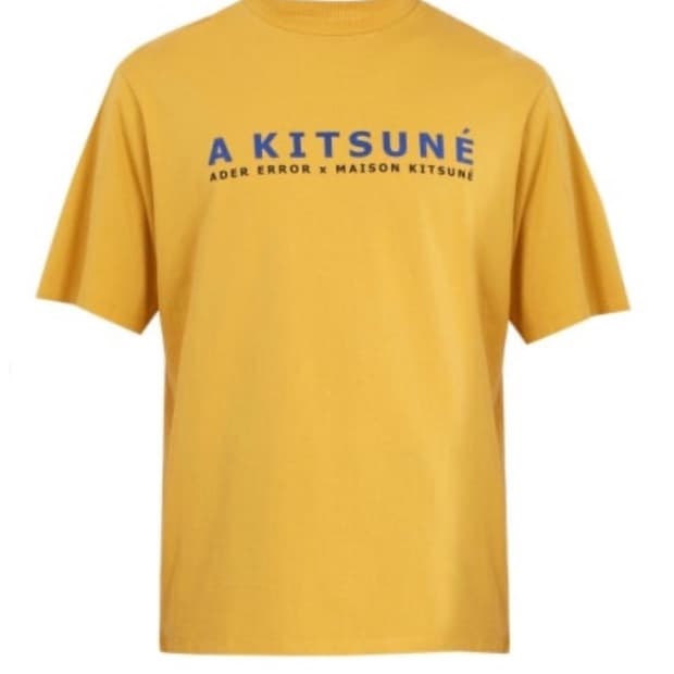 아더에러x메종키츠네 콜라보 반팔티 옐로우(머스타드) s(95-100)