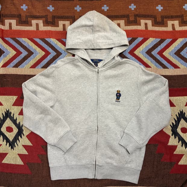 44-55) 폴로 테디베어 후드집업 기모