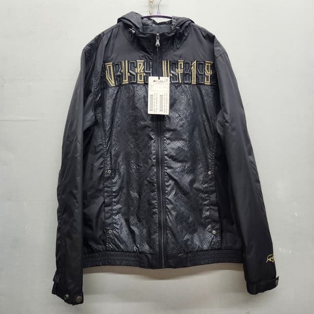 푸부 영문패턴 자수 Y2K바람막이(나일론)  L