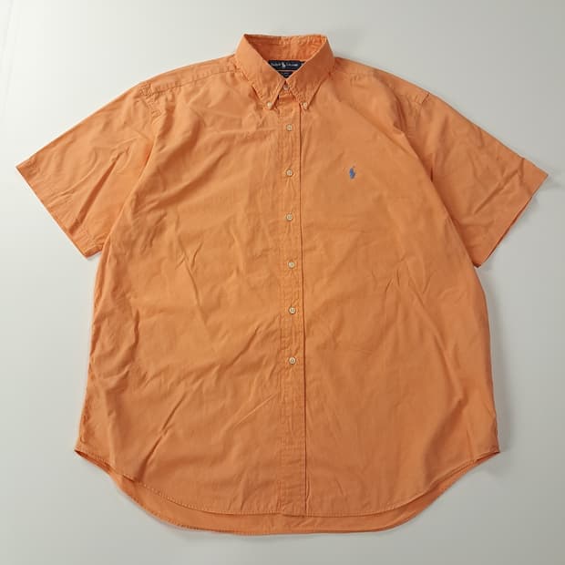 CA035 XL 폴로 블레이크 90s 오렌지피치 반팔 셔츠 남방