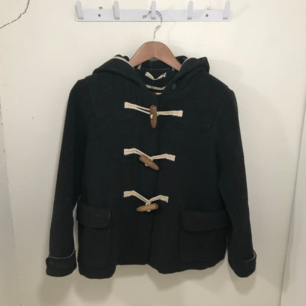 charcoal duffel coat
