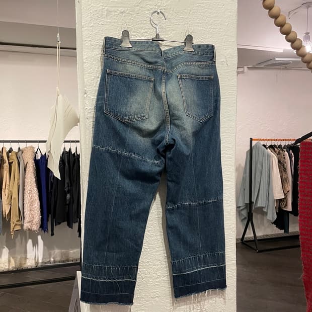 존 언더커버 크롭 데님팬츠