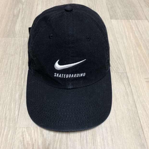 (ONE SIZE) 나이키 SB 스케이트 보드 스우시 볼캡 블랙 모자